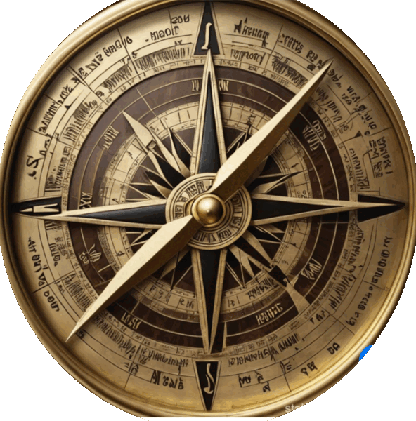 AI Pieces brand emblem: a golden compass rose representing FamilyCompass, HealthCompass, CareCompass and EduCompass